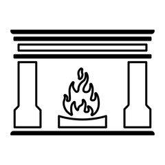 Weihnachten Icon - Kamin