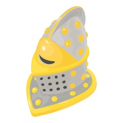 Helmet knight icon, isometric 3d style