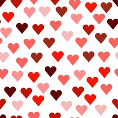 Happy Valentine's day. pattern of red hearts