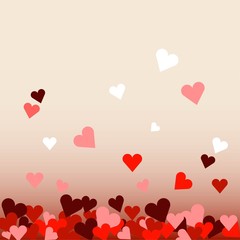 Happy Valentine's day. background of hearts