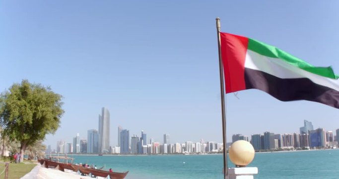 United Arab Emirates flag Abu Dhabi