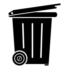 Wheel container icon, simple style