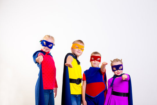 Superheroes kids friends