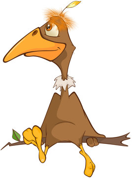 Illustration of a  Cute American Condor Cartoon Character