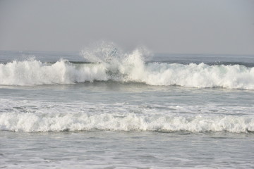 Surfing at Venice beach in California
