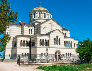 Fototapeta na wymiar building Vladimir Cathedral Chersonese Tavricheskiy