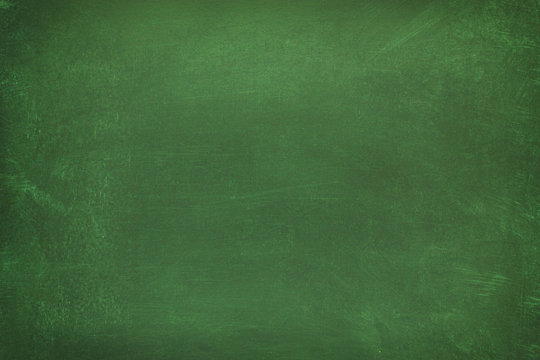 green chalkboard. blank background texture of a clean blackboard