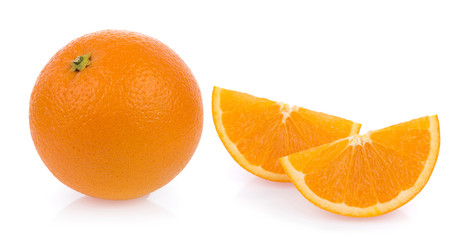fresh orange isolated on white background