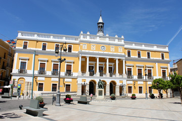 Fototapeta na wymiar The Palacio Municipal, city hall of the city of Badajoz, Extremadura, Spain