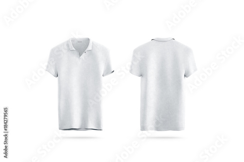Download "Blank white polo shirt mock up isolated, front and back ...