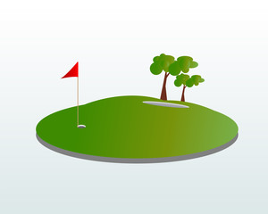 golf court Location. Vector illustration design.
