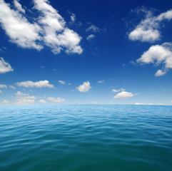 Fototapeta premium Blue sea water surface