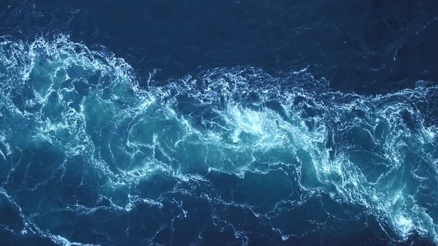 Aerial Drone over beautiful nice epic Waves blue Water Ocean 4k