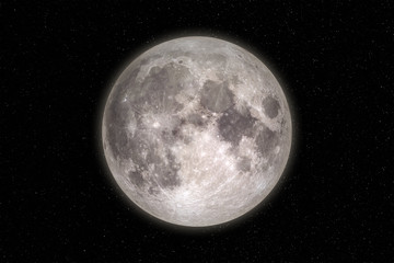 Moon in outer space. Elements of this image furnished by NASA