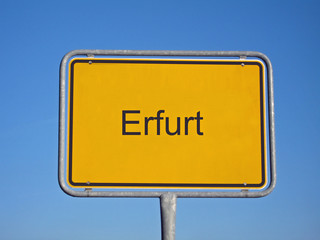 ortseingangsschild erfurt