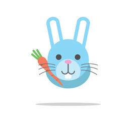 rabbit cute head character
