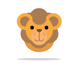 Fototapeta premium lion cute head character