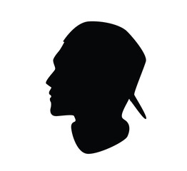 head with hat silhouette