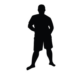 posing man silhouette