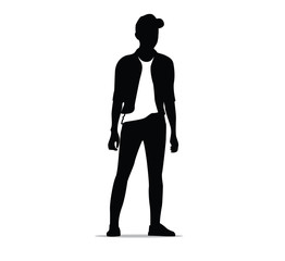 posing man silhouette