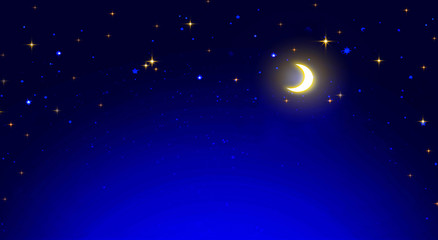 Fototapeta na wymiar Christmas star abstract sky full moon.