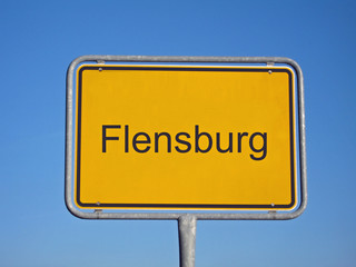 ortseingangsschild flensburg