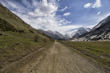 snowy landscape in the pyrenees