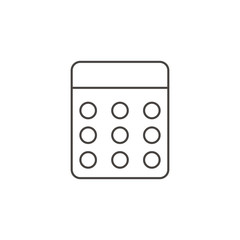Vector Line Icon of Calculator