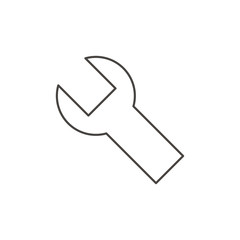 Vector Line Icon of Wrench