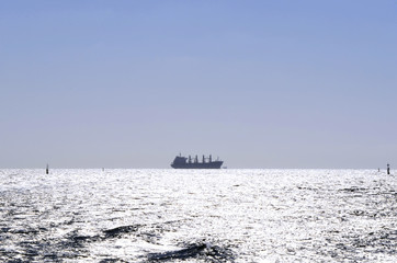 Australia, freighter on Indian Ocean