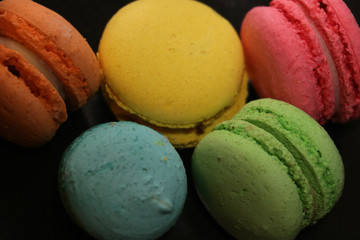 colorful macaron cakes