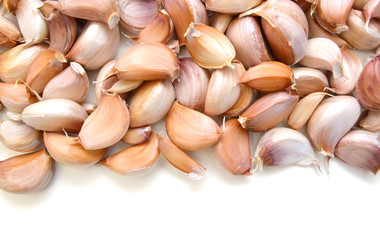 Garlic isolated on white
