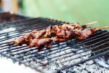 fried skewers on the street