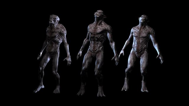 Digital 3D Animation of ugly Creatures