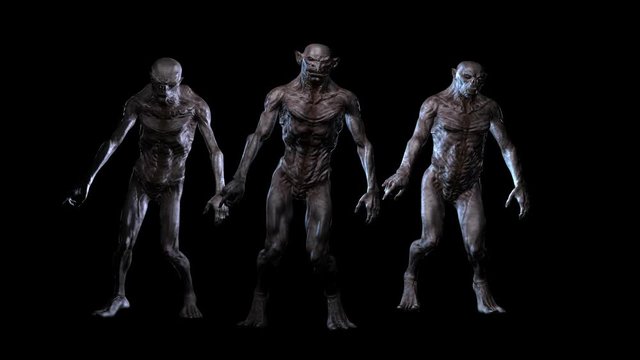 Digital 3D Animation of ugly Creatures