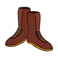 Man boots footwear icon vector illustration graphic design