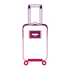 travel suitcase with retractable handle and wheels luggage vector illustration