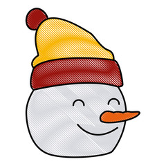 Snowman winter cartoon icon vector illustration graphic design