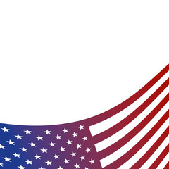 Obraz premium united states of america flag corner card decoration vector illustration