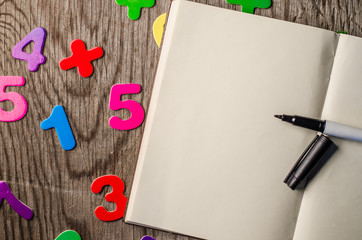 numbers, notebook, business background