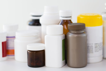 jars of different medicines