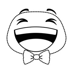 laugh emoji face with bowntie