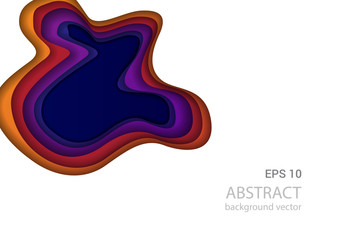 Abstract background paper cut shapes. Vector design
