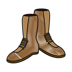 Man boots footwear icon vector illustration graphic design