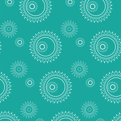 Abstract Seamless geometrical pattern with floral background