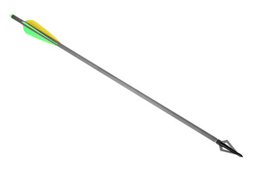 Arrow with hunting broadhead for compound bow and crossbow