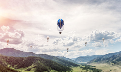 Summer colourful mountain landscape.