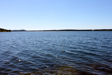 Views of the Alqueva reservoir in Portugal, created where the Alqueva Dam impounds the Guadiana River