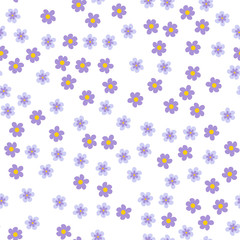 small colored flowers on a white background. For prints, postcards, greeting cards, wedding invitations, birthday, Valentine's day