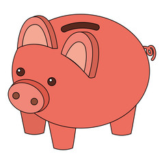 piggy bank security saving money isometric vector illustration